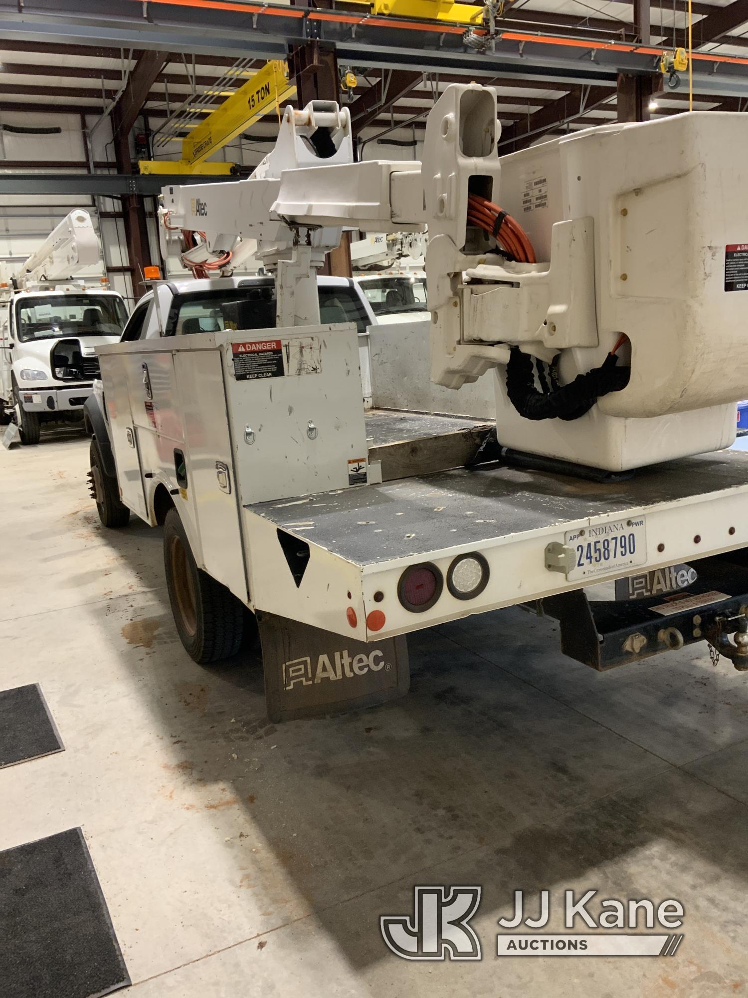 (Oklahoma City, OK) Altec AT37G, Articulating & Telescopic Bucket Truck mounted behind cab on 2017 F