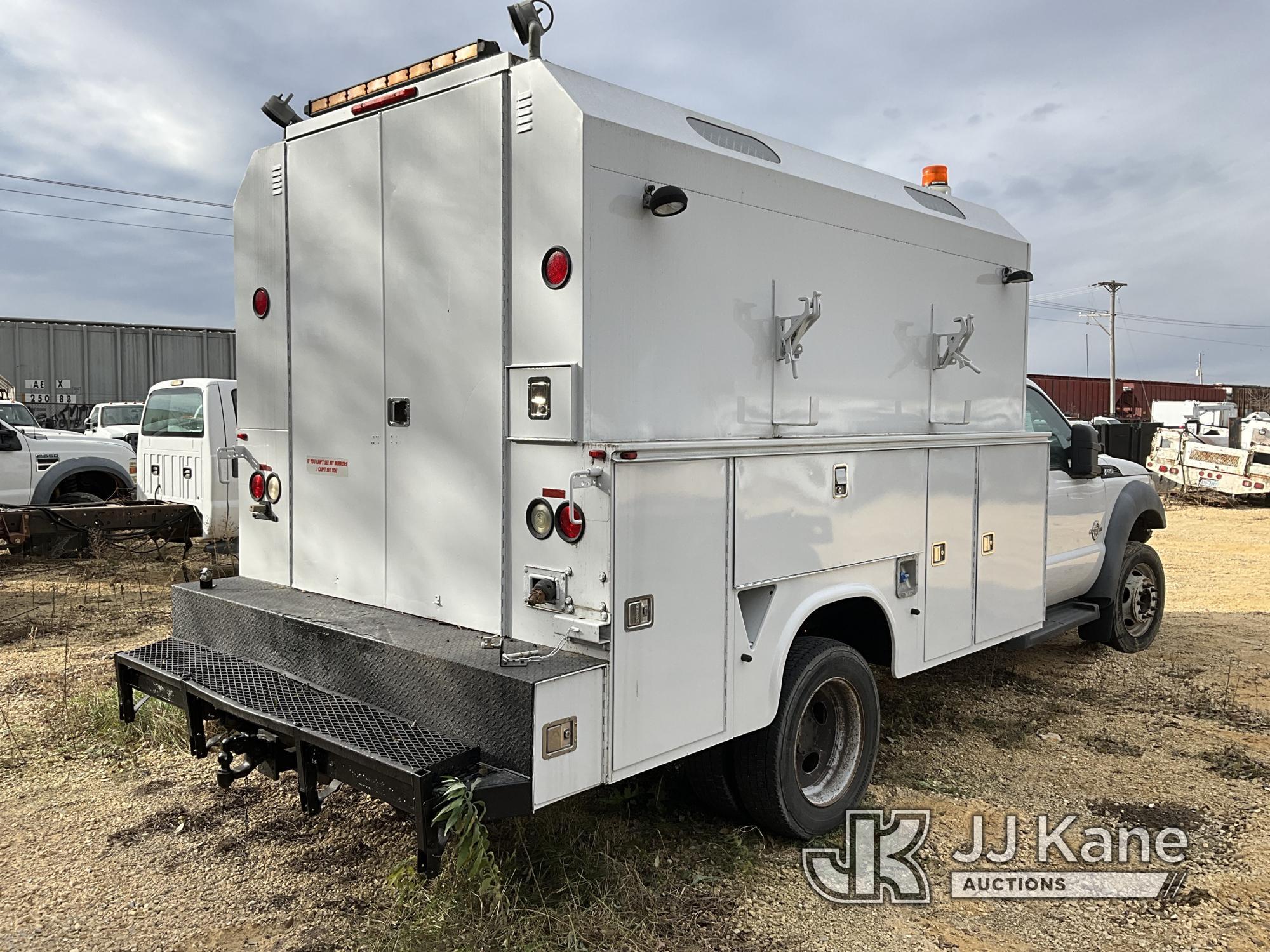 (South Beloit, IL) 2011 Ford F-550 Enclosed Service Truck Not Running, Condition Unknown.