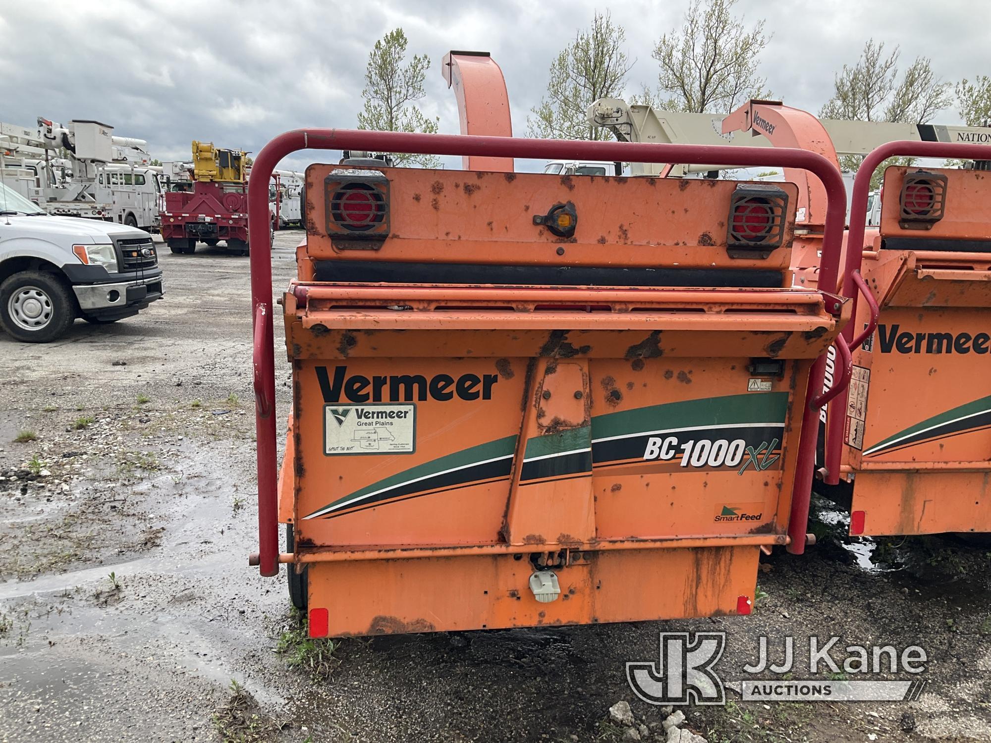 (Kansas City, MO) 2011 Vermeer BC1000XL Chipper (12in Drum) Not Running, Condition Unknown, Bad Engi