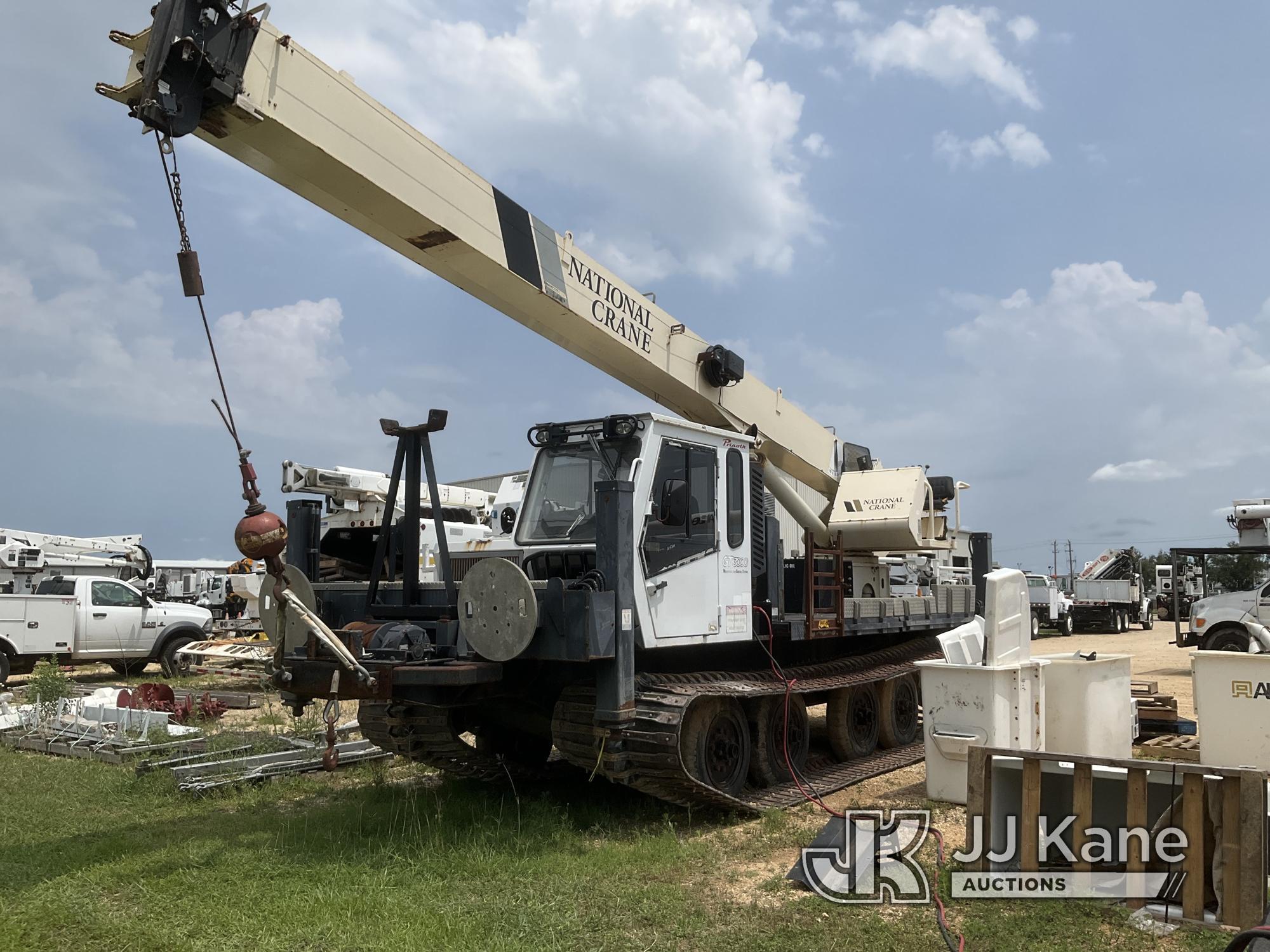 (Houston, TX) National 1100 27 Ton, Hydraulic Crane rear mounted on 2009 Camoplast GT3000HY All-Terr