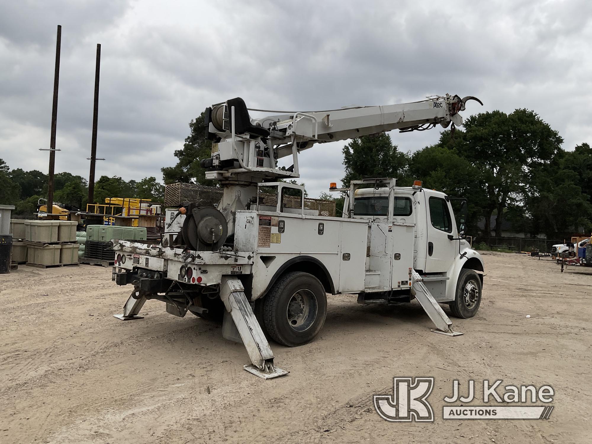 (Cypress, TX) Altec DC47-TR, Digger Derrick rear mounted on 2018 Freightliner M2 106 Utility Truck R