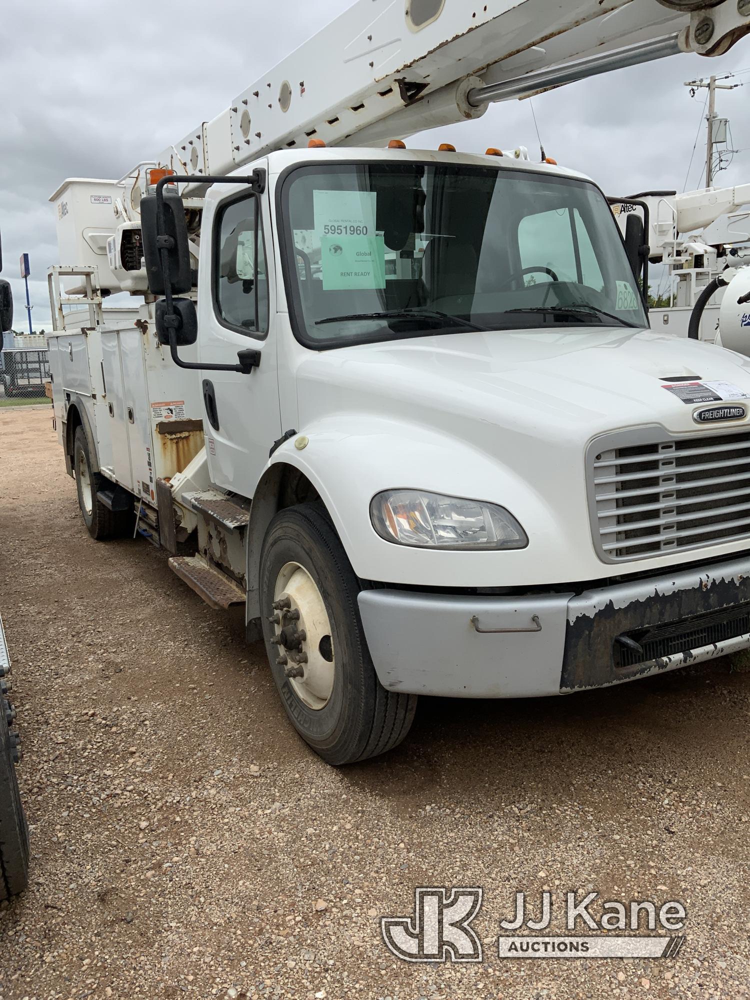 (Oklahoma City, OK) Altec AM55, Over-Center Material Handling Bucket Truck rear mounted on 2016 Frei