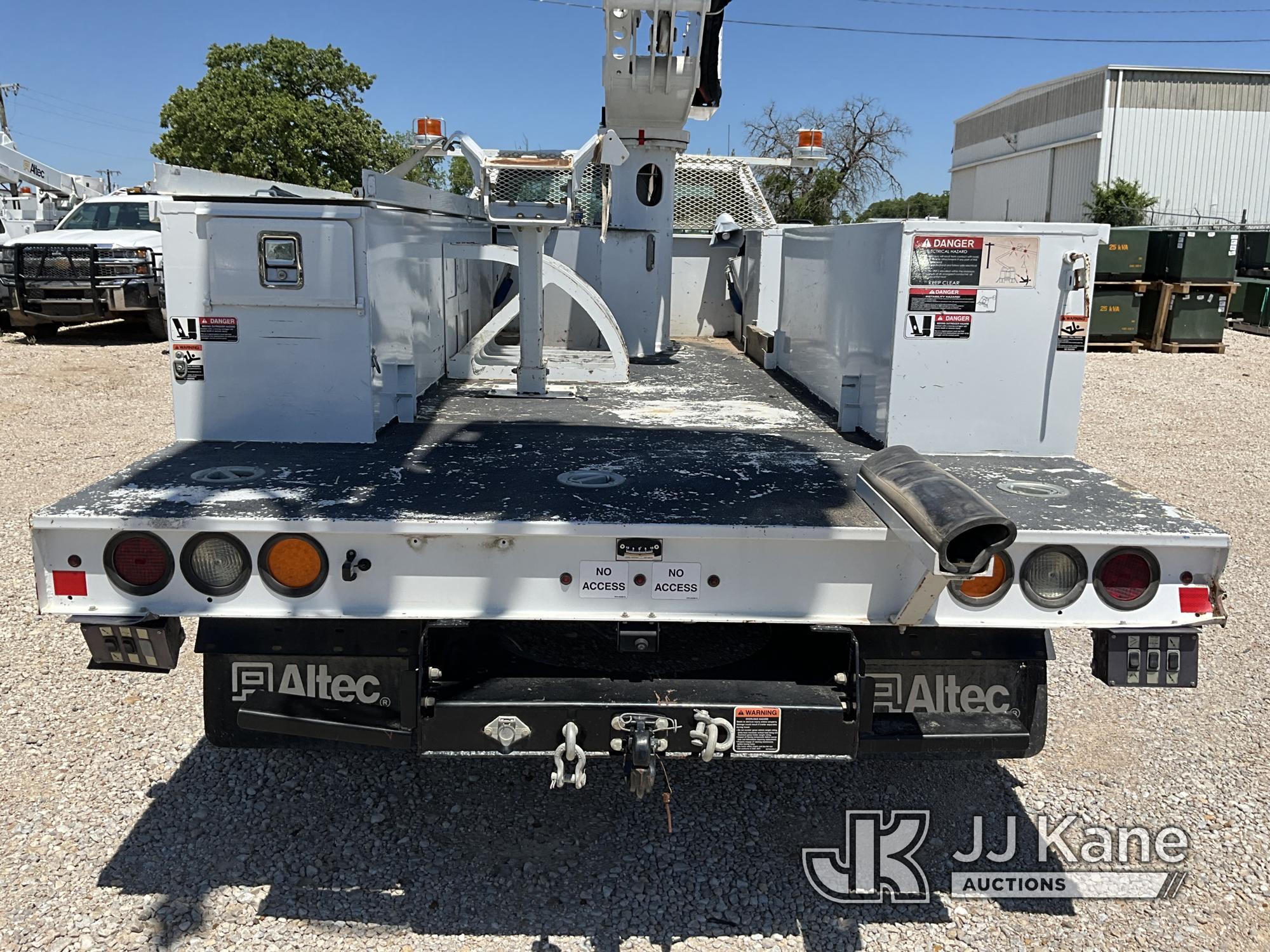 (Azle, TX) Altec AT41M, Articulating & Telescopic Material Handling Bucket Truck mounted behind cab