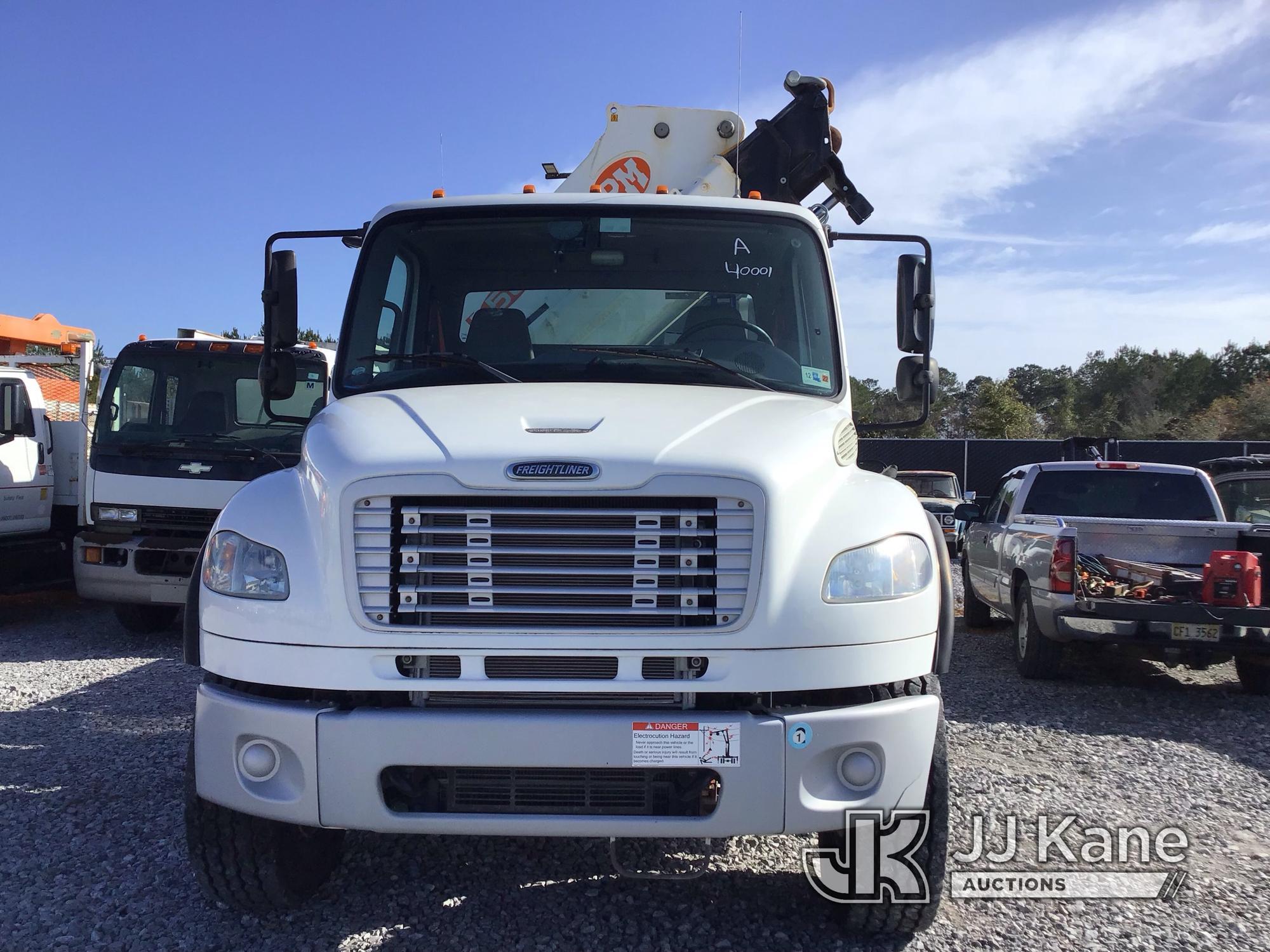 (Covington, LA) PM GRU-50P, Knuckleboom Crane mounted behind cab on 2015 Freightliner M2 106 T/A Fla