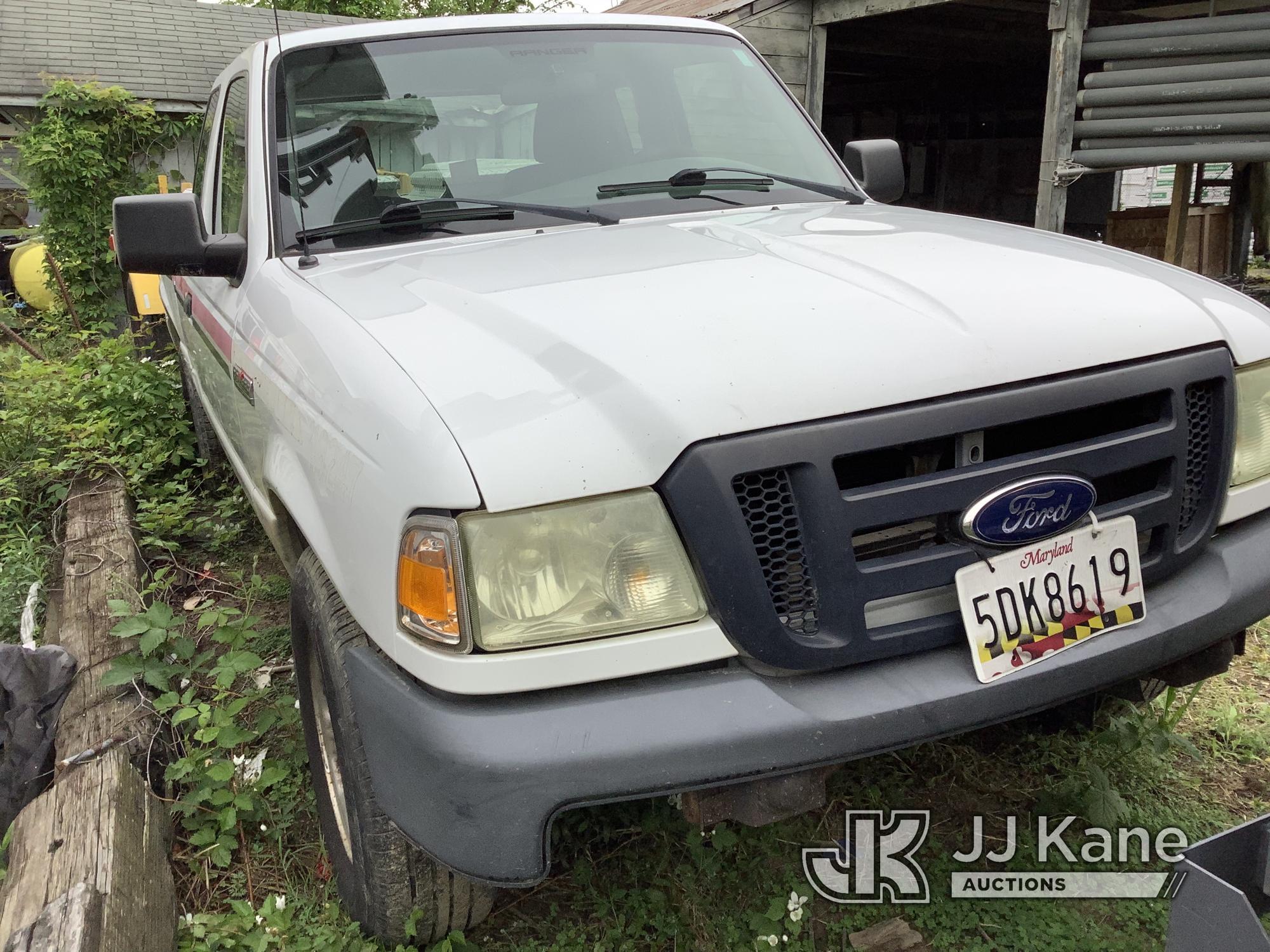 (Harmans, MD) 2011 Ford Ranger 4x4 Extended-Cab Pickup Truck Not Running, Condition Unknown, Hood Do