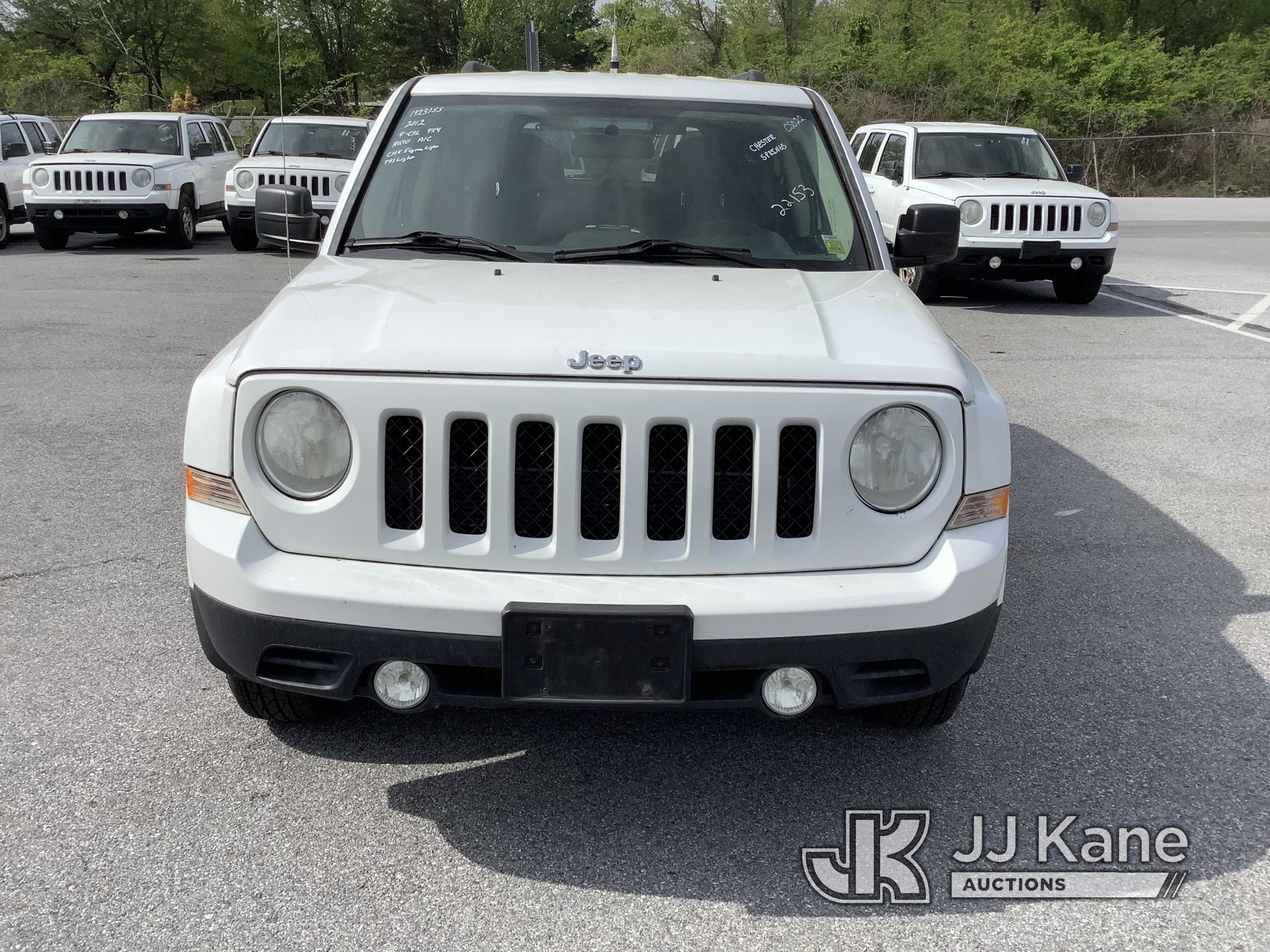 (Chester Springs, PA) 2012 Jeep Patriot 4x4 4-Door Sport Utility Vehicle Runs & Moves, Engine Light