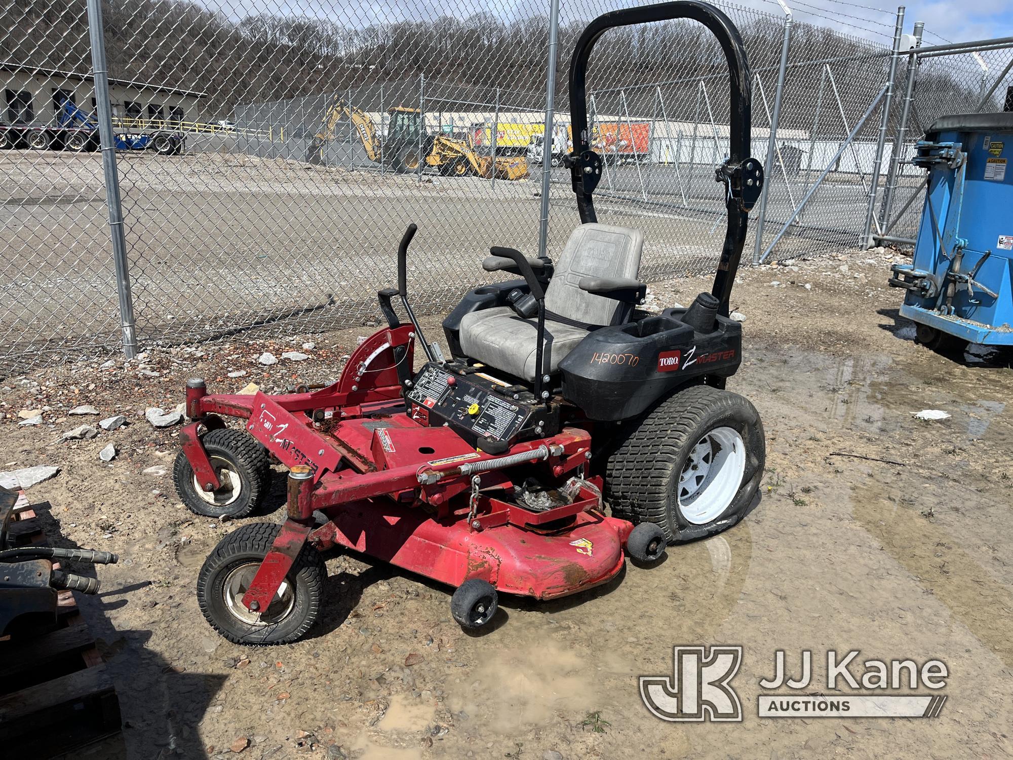 (Smock, PA) Toro Z Master Zero Turn Riding Mower Not Running, Condition Unknown, Flat Tires, Rust Da