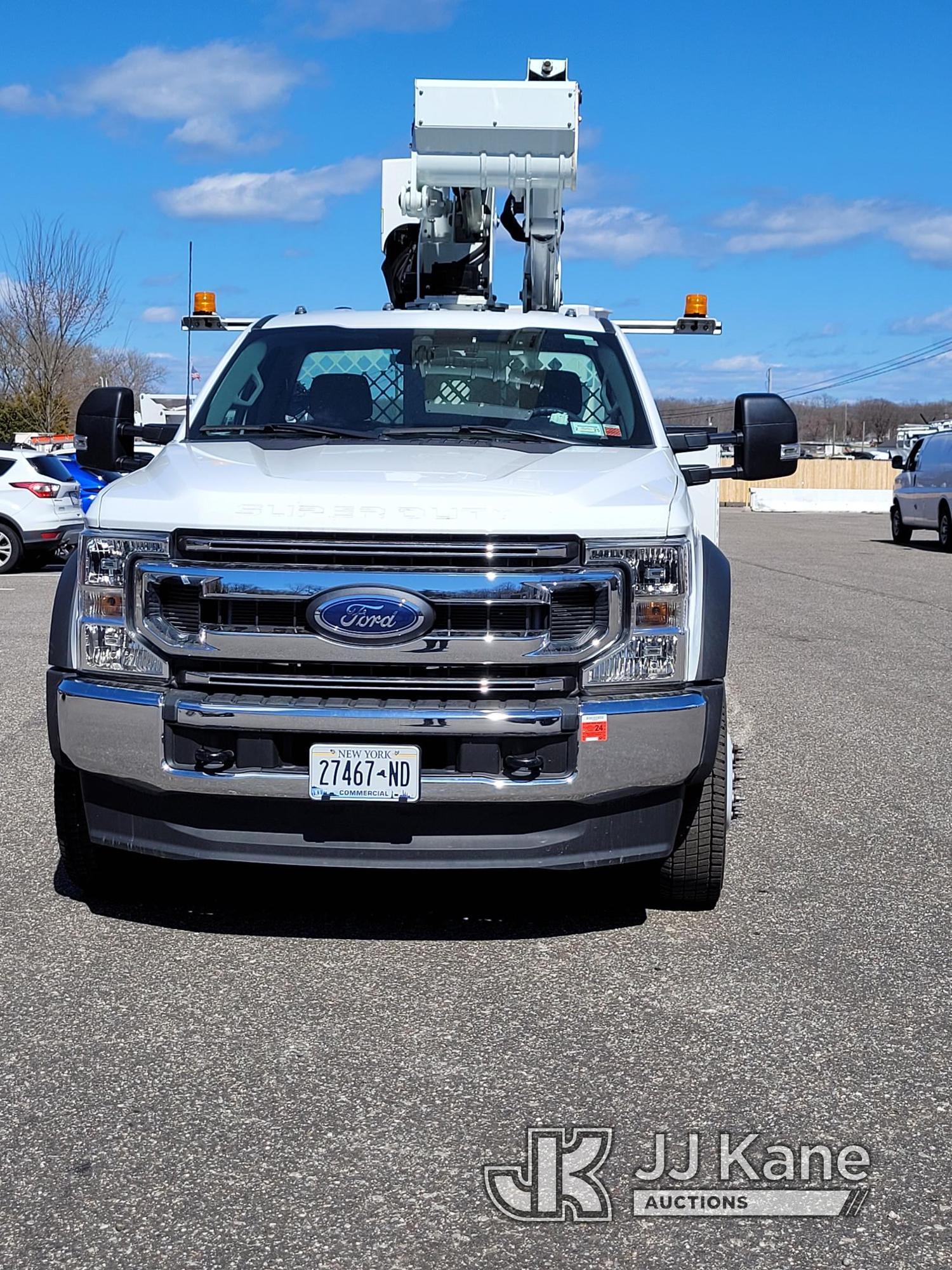 (Kings Park, NY) Duralift DTAX2-39FP, Articulating & Telescopic Bucket Truck mounted behind cab on 2