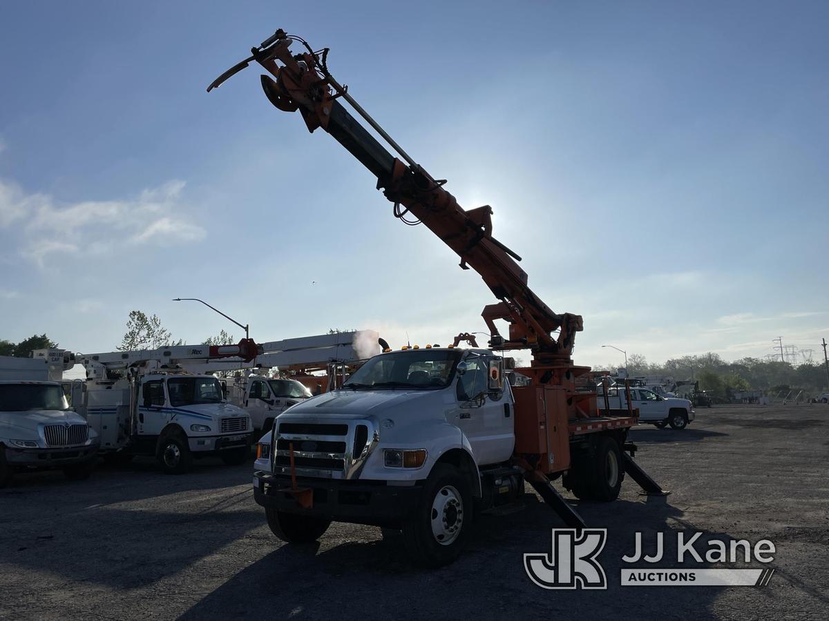 (Plymouth Meeting, PA) Terex Commander 4047, Digger Derrick rear mounted on 2011 Ford F750 Utility T
