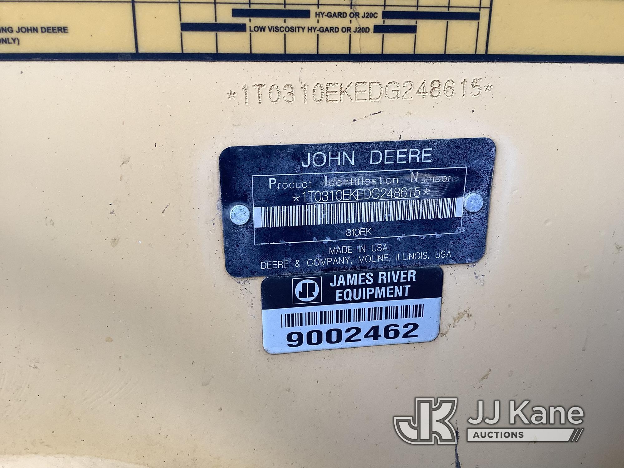 (Frederick, MD) 2013 John Deere 310K EP 4x4 Tractor Loader Extendahoe Runs, Moves & Operates, Rear B