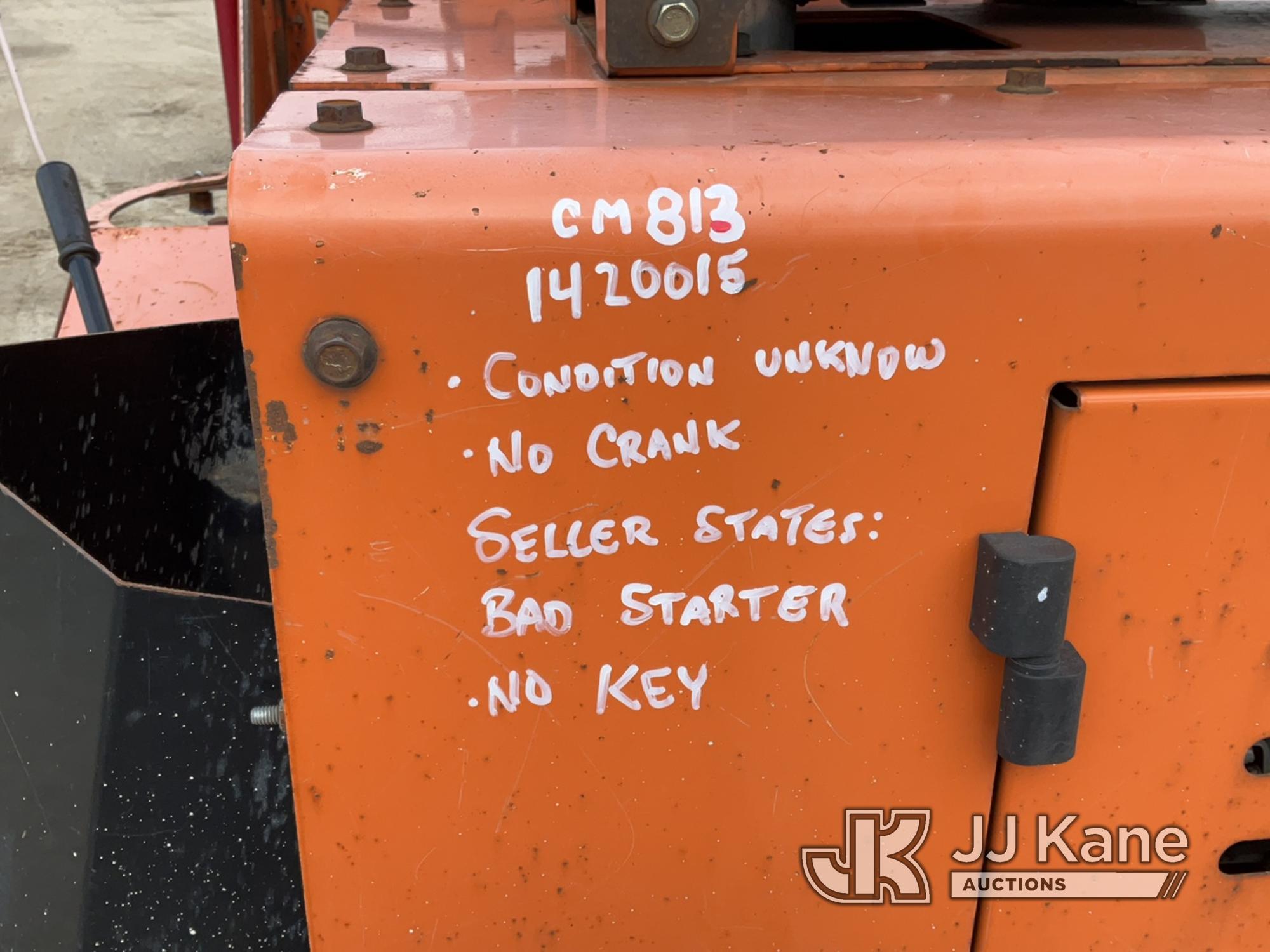 (Charlotte, MI) 2014 Vermeer BC1000XL Chipper (12in Drum) Condition Unknown, No Crank, No Key, Hour