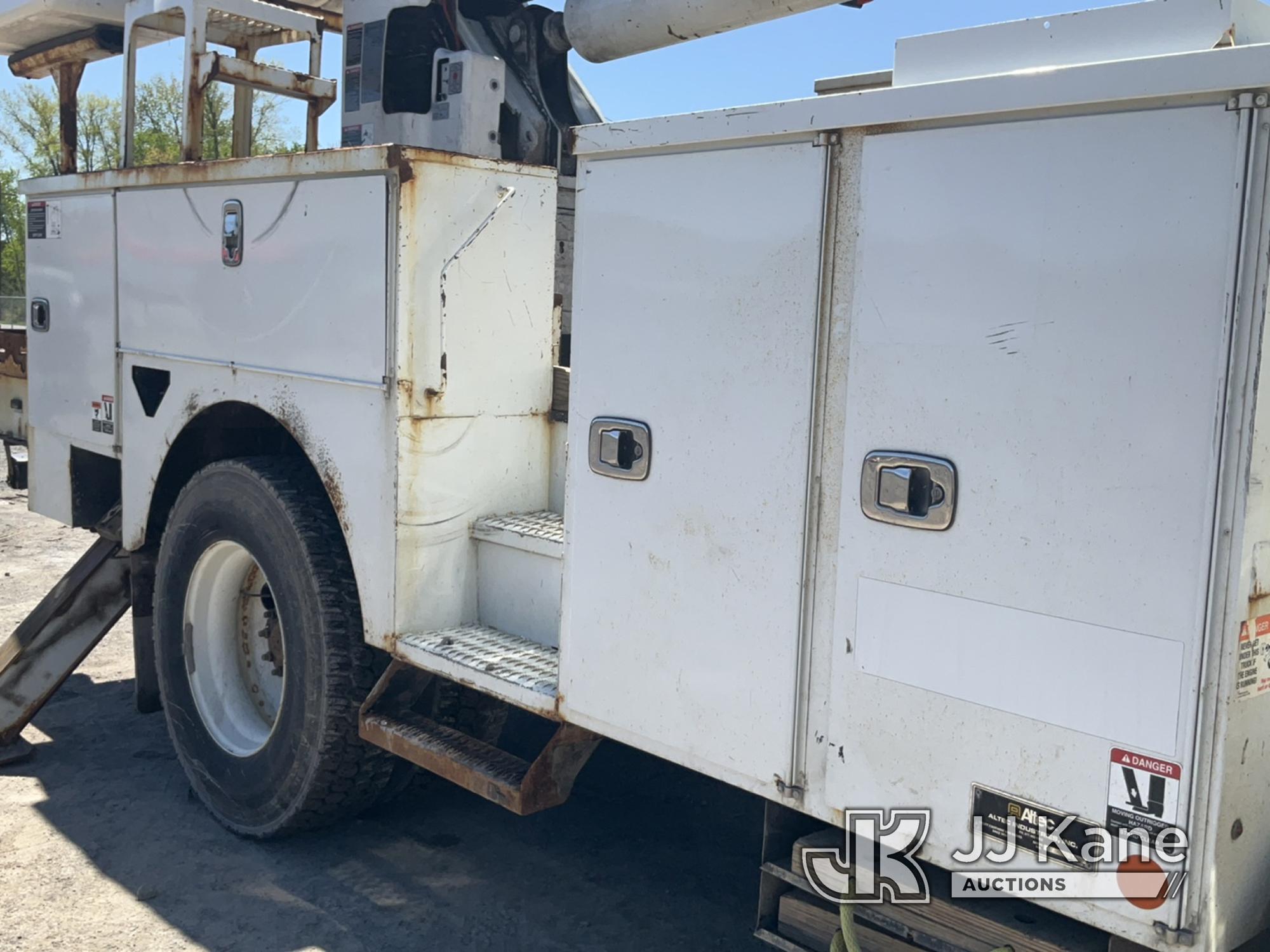 (Rome, NY) Altec AA55, Material Handling Bucket Truck rear mounted on 2019 International 4300 Utilit