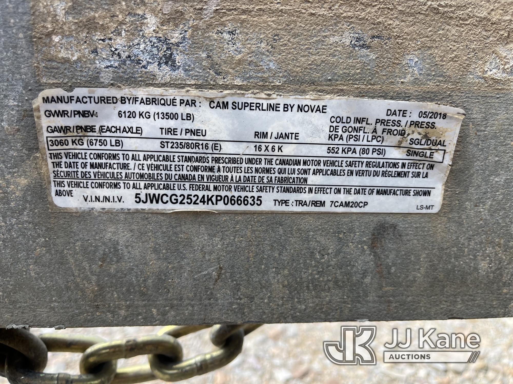 (Smock, PA) 2019 Cam Superline 7CAM20C T/A Galvanized Tagalong Equipment Trailer Rust Damage