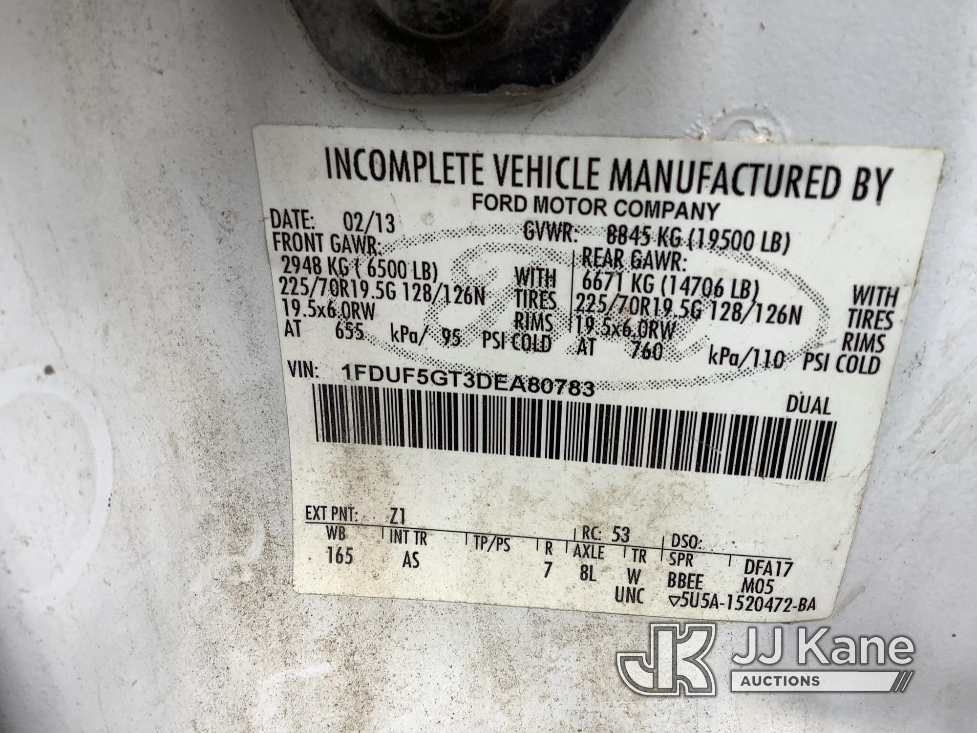 (Frederick, MD) 2013 Ford F550 Dump Truck Run, Major Engine Knock Then Shuts Down, Check Engine Ligh