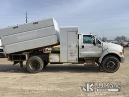 (Charlotte, MI) 2011 Ford F750 Chipper Dump Truck Runs, Moves, Dump Operates, Service Engine Light.