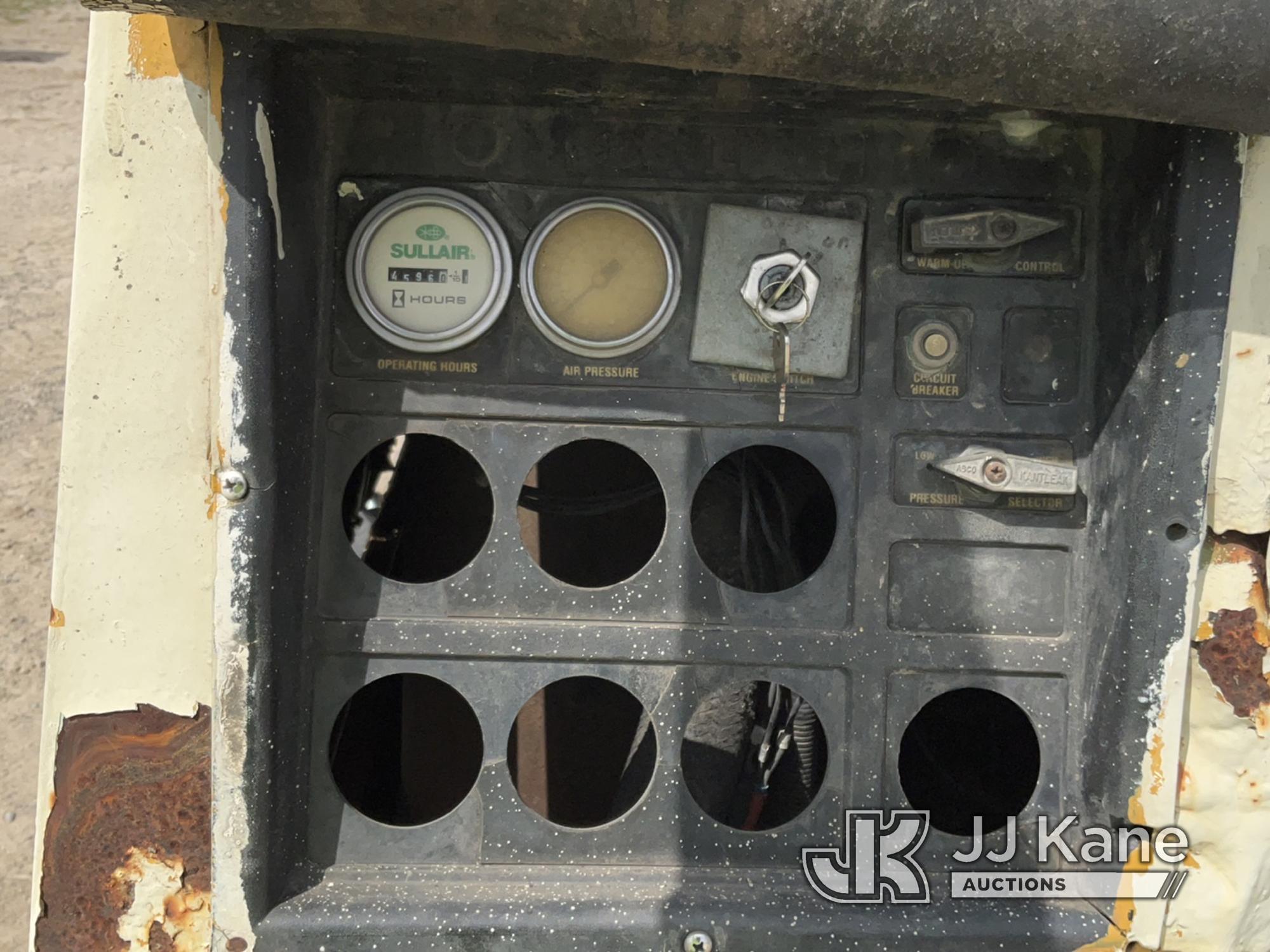 (Charlotte, MI) Sullair 375HDPQJD Portable Air Compressor No Title, Rust, Body Damage, Runs, Operate