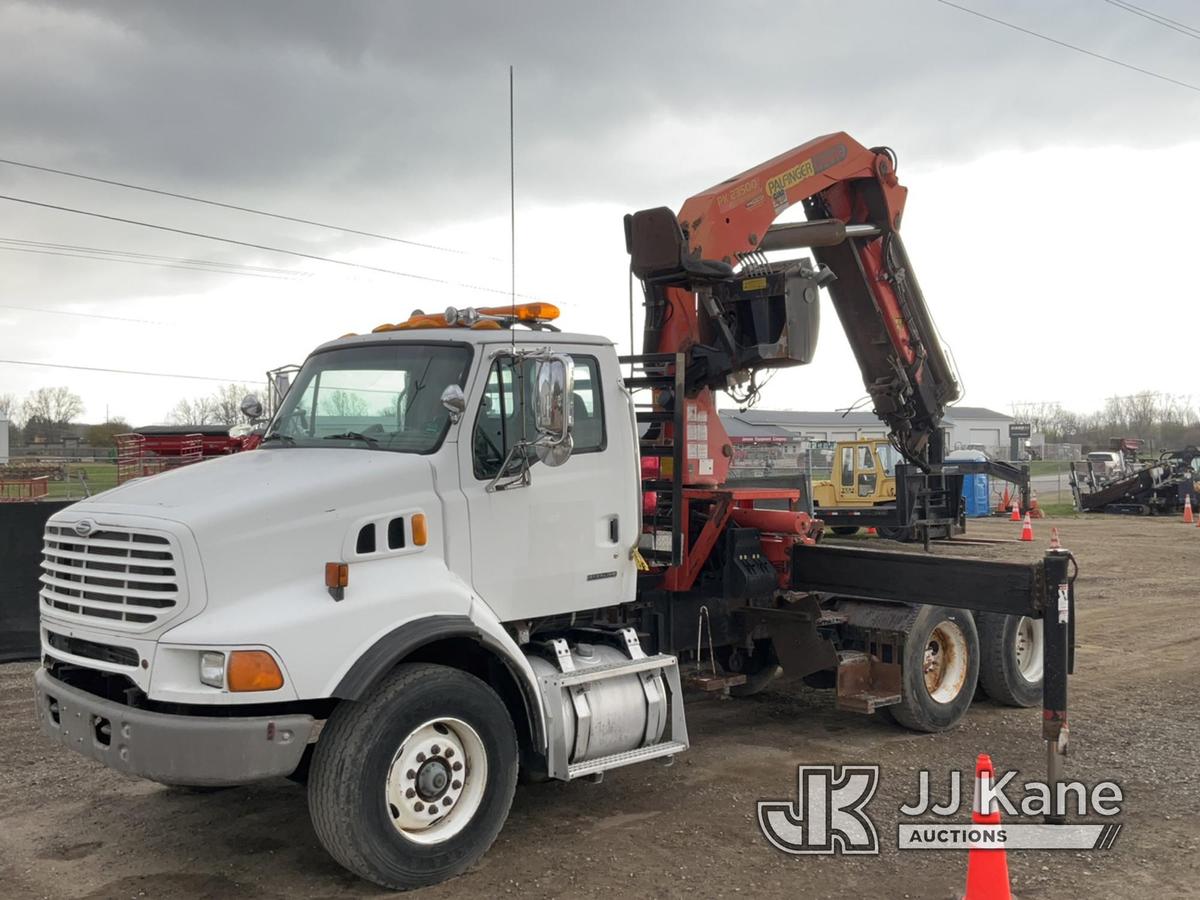 (Charlotte, MI) Palfinger PK23500, Grappleboom Crane mounted behind cab on 2004 Sterling LT9513 T/A