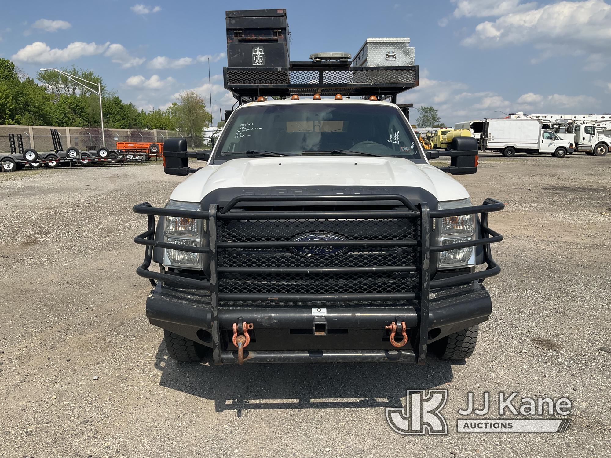(Plymouth Meeting, PA) 2016 Ford F550 4x4 Crew-Cab Flatbed Truck Runs & Moves, Body & Rust Damage, C