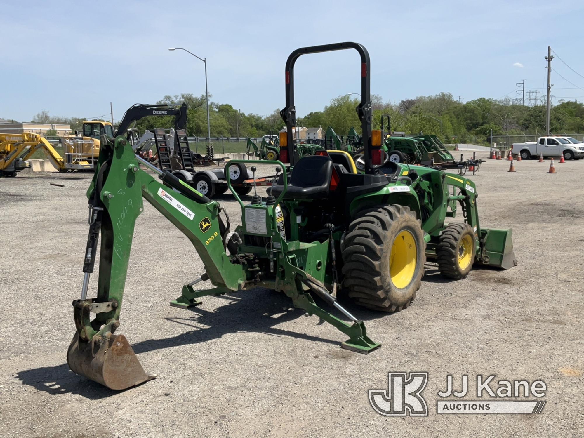 (Plymouth Meeting, PA) 2020 John Deere 3032E 4x4 Mini Utility Tractor Loader Backhoe Runs, Moves & O