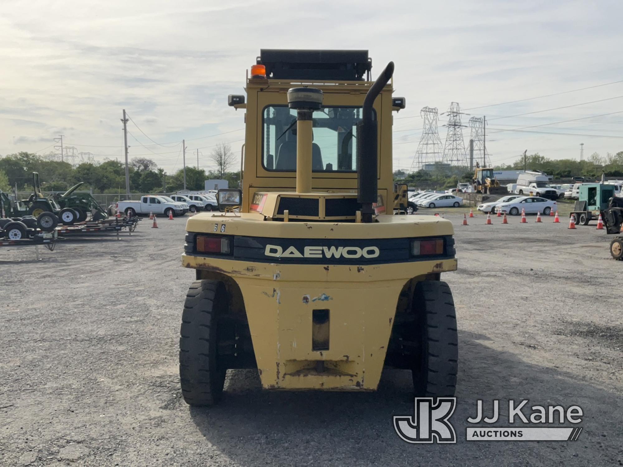 (Plymouth Meeting, PA) 2004 Daewoo D120 Solid Tired Forklift Runs Moves & Operates, Bad Fuel Shut Of