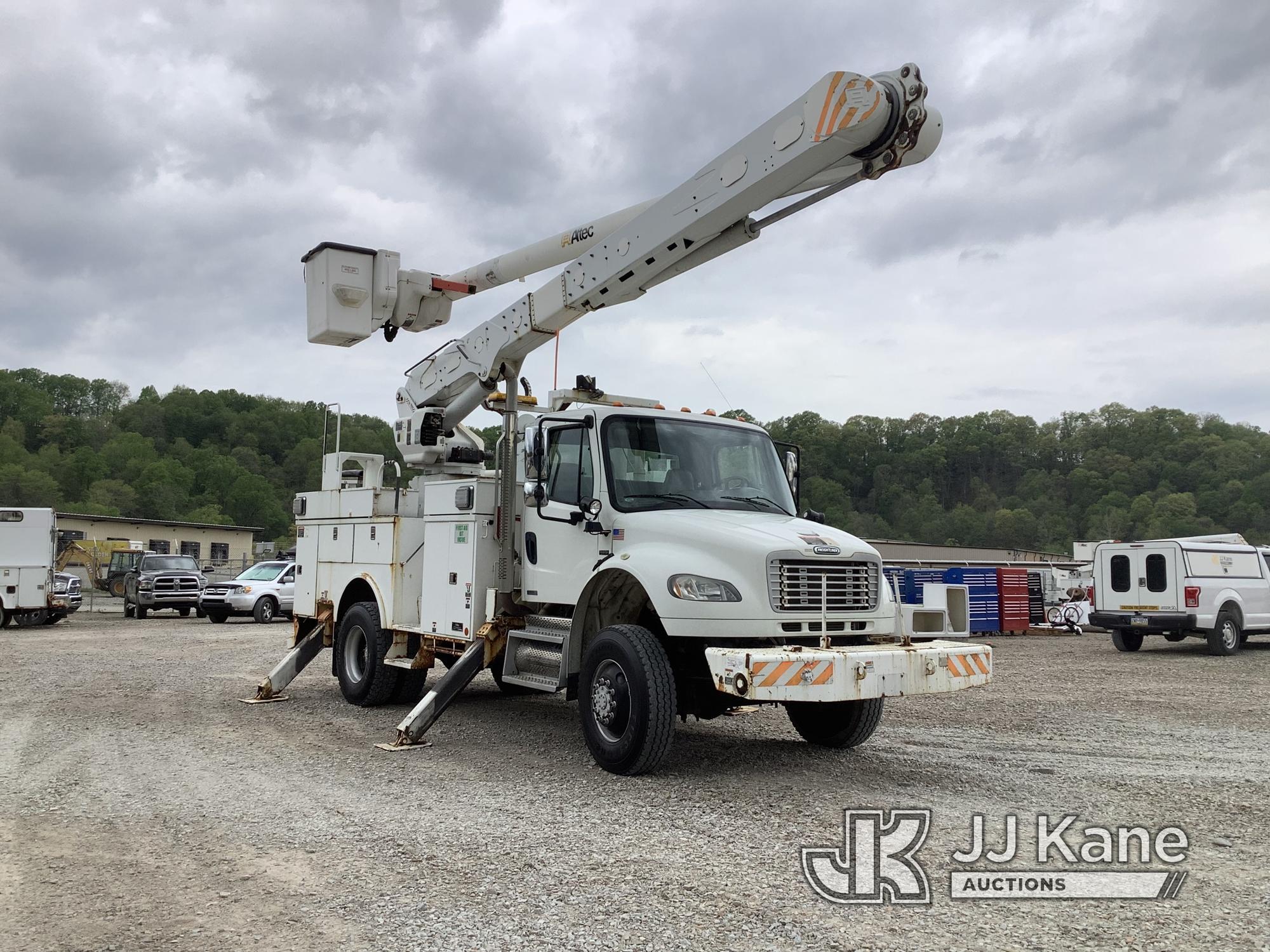 (Smock, PA) Altec AM55-MH, Over-Center Material Handling Bucket rear mounted on 2009 Freightliner M2