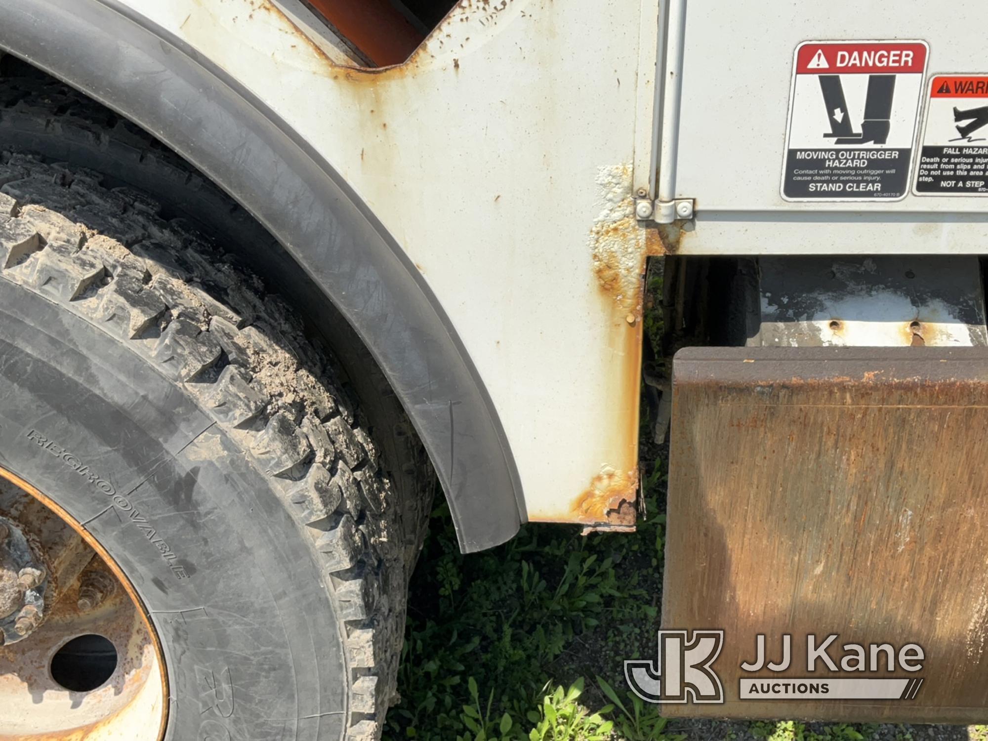 (Bellport, NY) Altec AM55, Over-Center Material Handling Bucket Truck rear mounted on 2011 Freightli