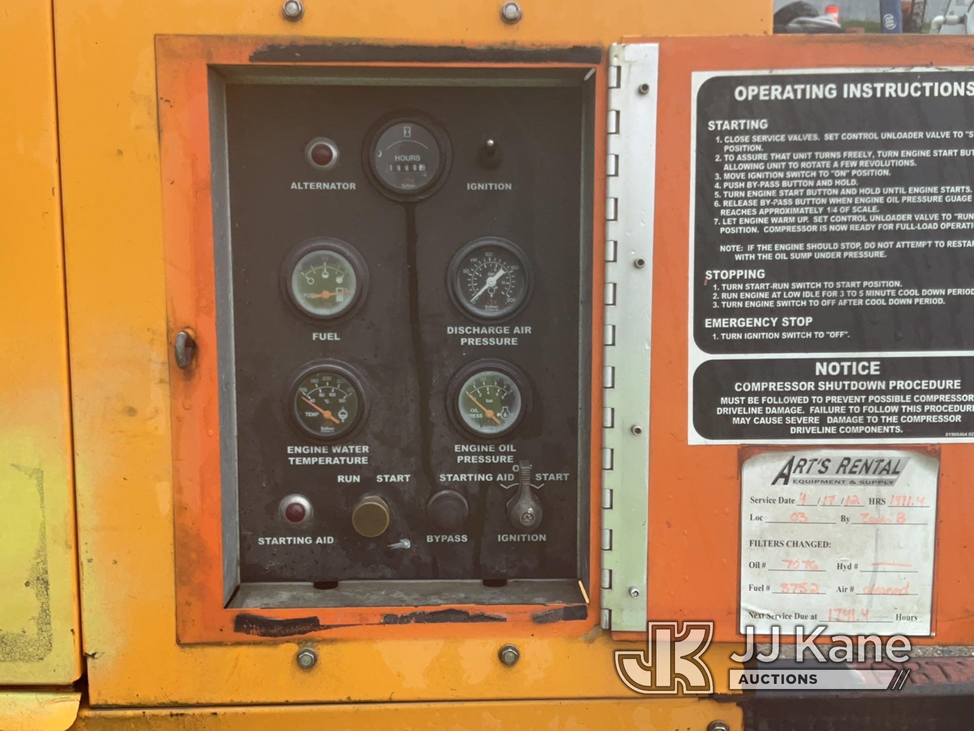 (Charlotte, MI) Sullivan 185Q Portable Air Compressor No Title, Runs, Makes Air