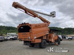 (Smock, PA) Altec LR760E70, Over-Center Elevator Bucket mounted behind cab on 2013 Ford F750 Chipper