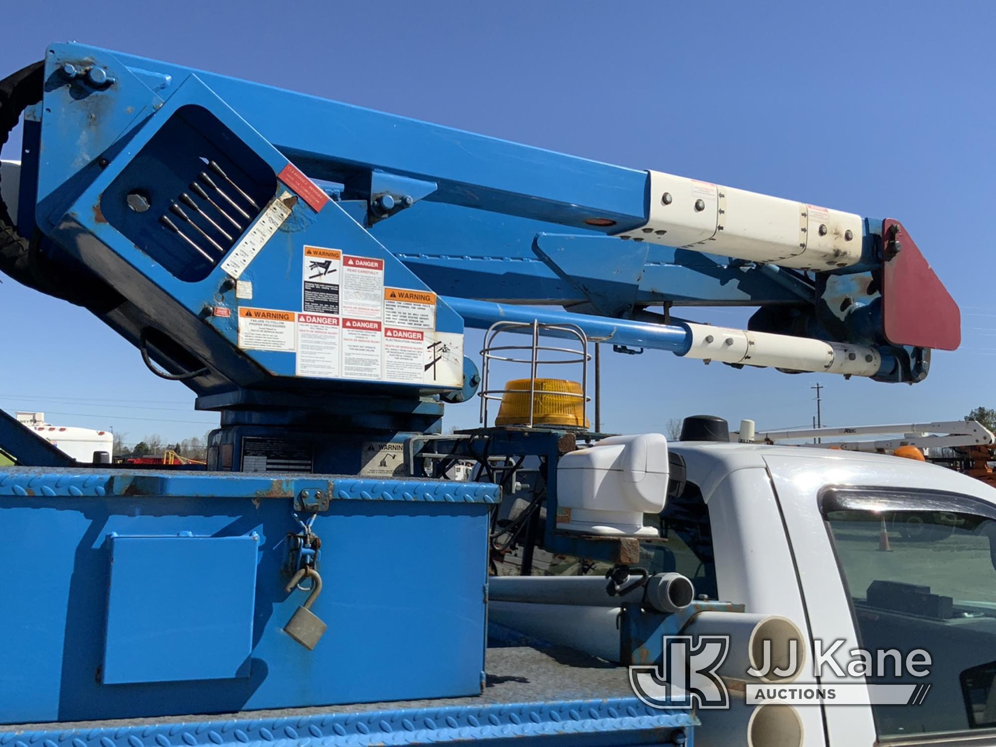 (Charlotte, MI) HiRanger LT38, Articulating & Telescopic Bucket Truck mounted behind cab on 2011 For