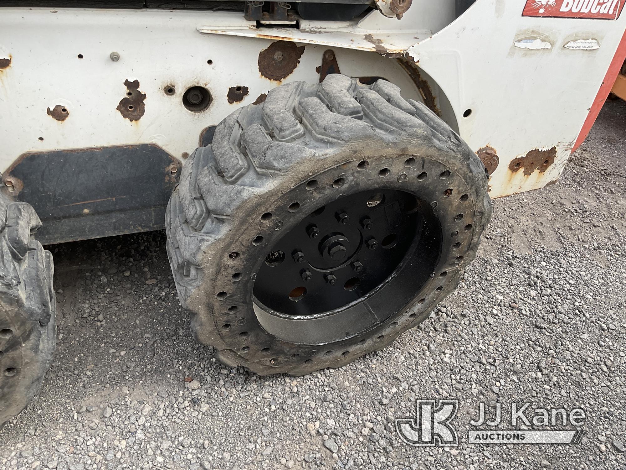 (Jurupa Valley, CA) 2011 Bobcat S185 Solid Tired Skid Steer Loader Runs, Moves & Operates, Has Code