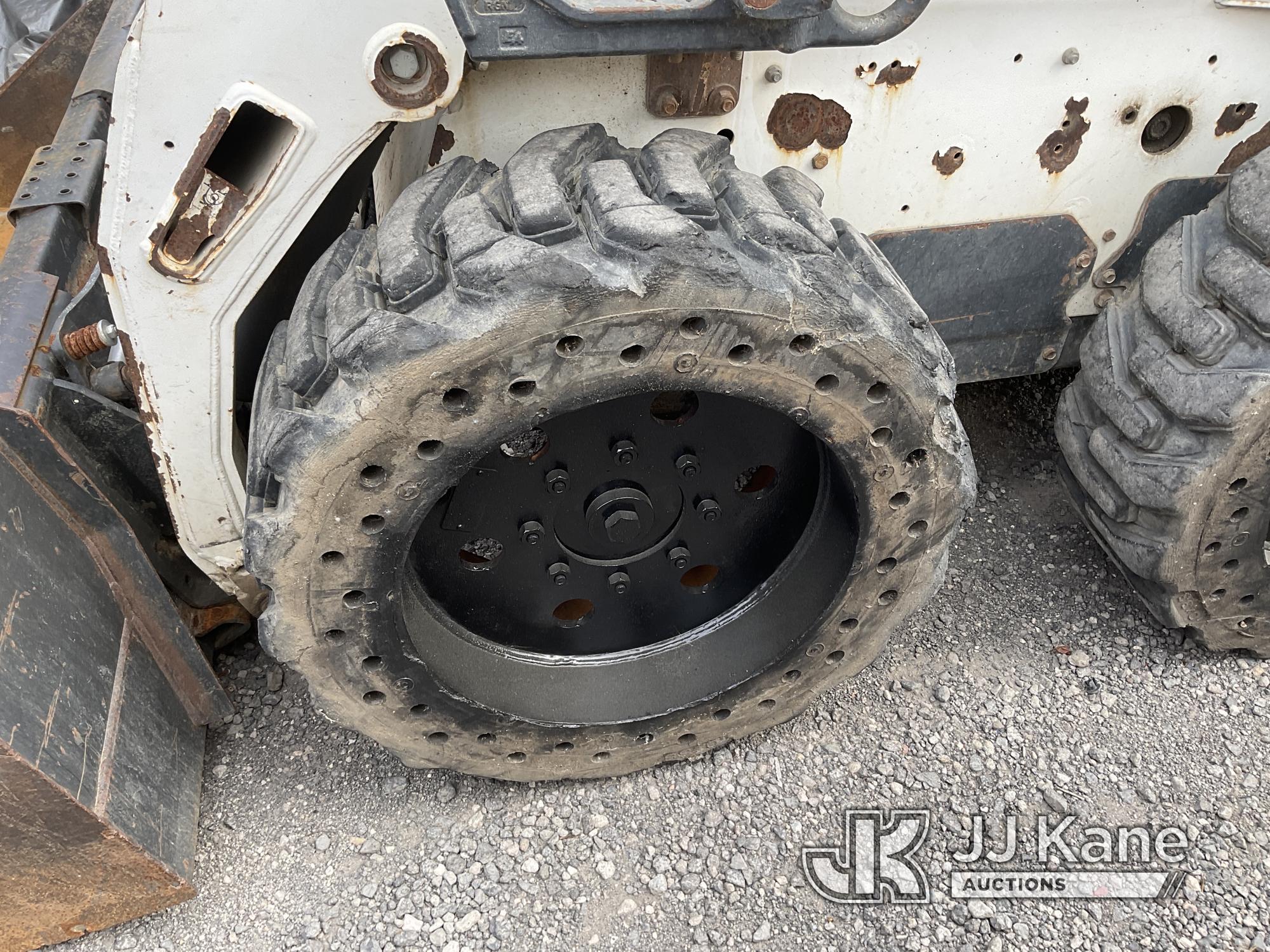 (Jurupa Valley, CA) 2011 Bobcat S185 Solid Tired Skid Steer Loader Runs, Moves & Operates, Has Code