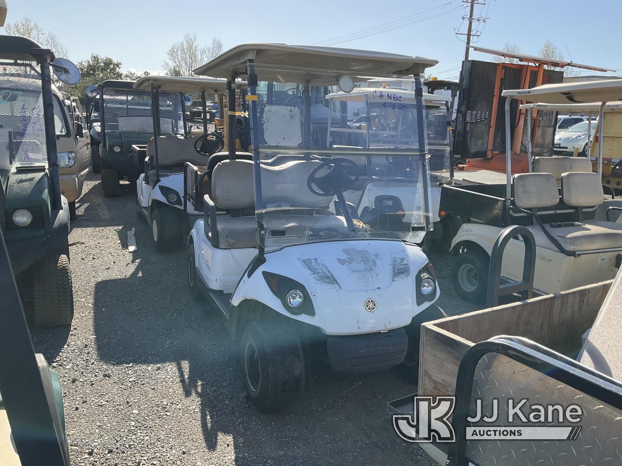 (Jurupa Valley, CA) 2011 Yamaha Golf Cart Runs & Moves, No Key Needed To Operate, True Hours Unknown