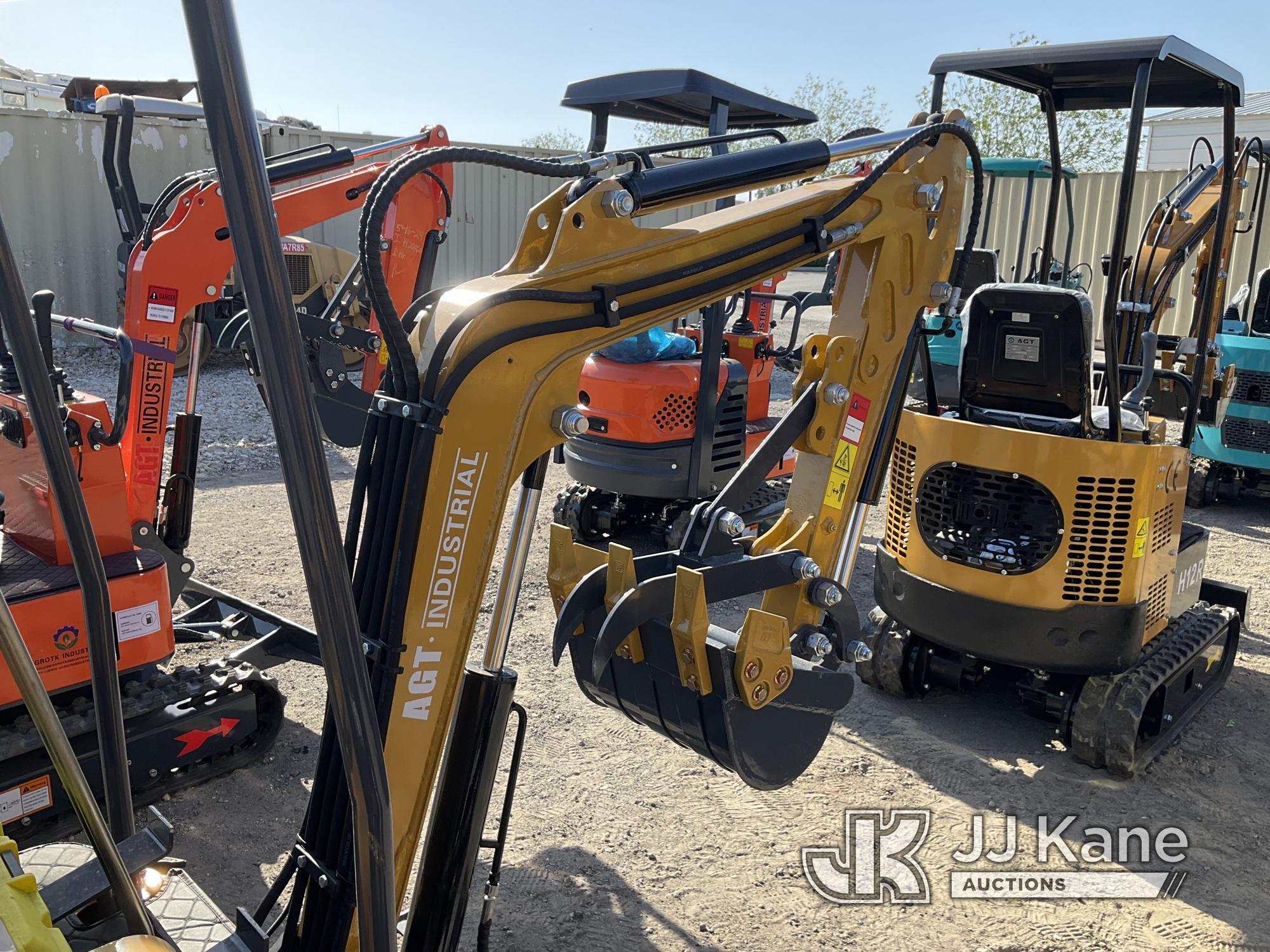 (Jurupa Valley, CA) 2024 AGT H15 Mini Hydraulic Excavator, bkt, ripper, 2 ft 8 in. stick, aux hyd, d