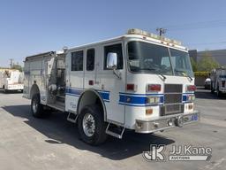 (Jurupa Valley, CA) 2005 Pierce Fire Truck 4X4 Pumper/Fire Truck Runs & Moves, Check Engine Light On