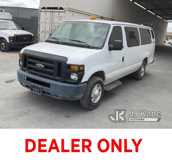 (Jurupa Valley, CA) 2012 Ford E250 Extended Cargo Van Runs & Moves, CNG Tanks Expire In 2028, Failed