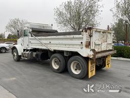 (Jurupa Valley, CA) 2002 Freightliner FLD120 T/A Dump Truck, CAT C15 Diesel Runs & Moves, Coolant Le