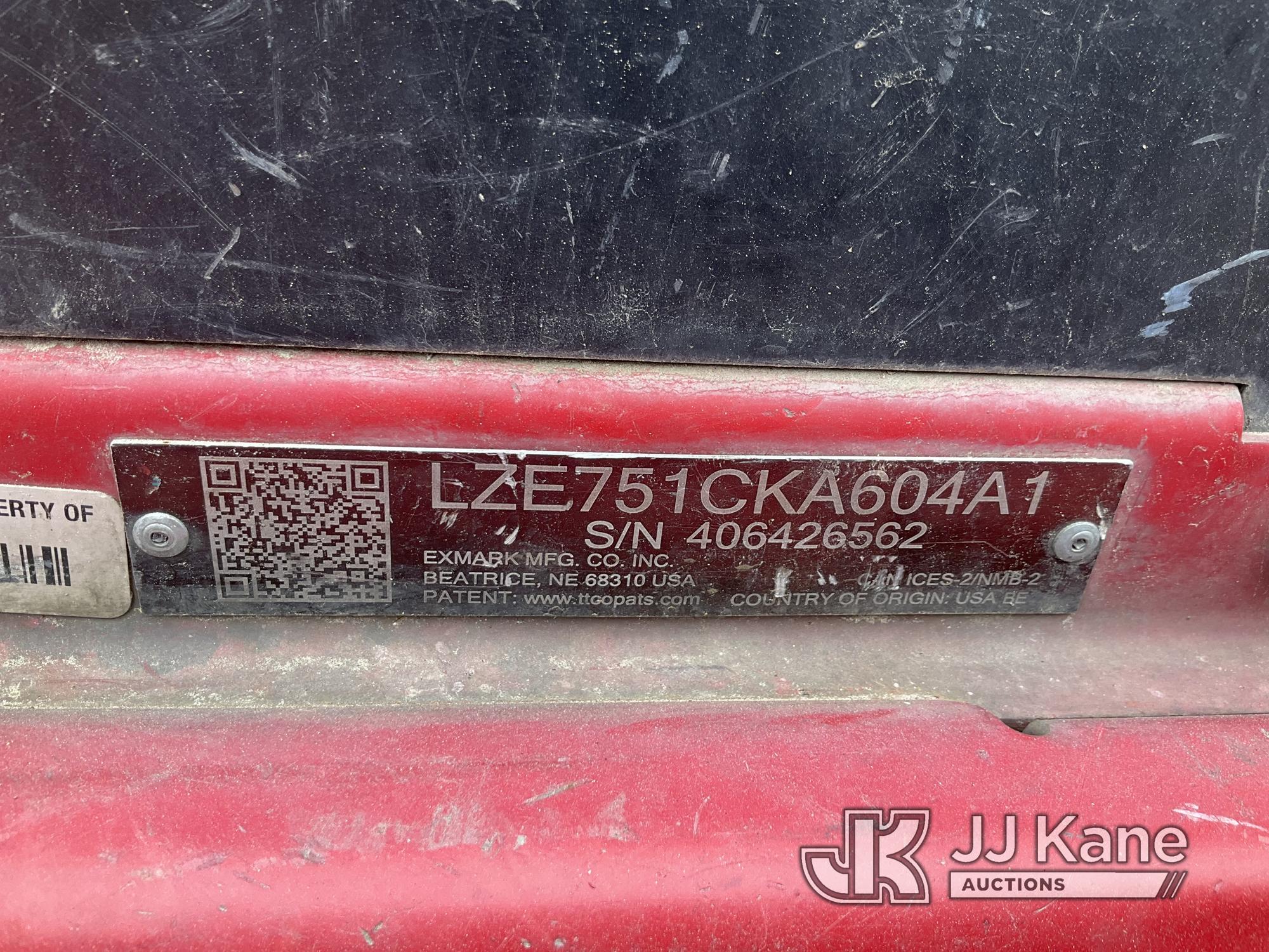 (Jurupa Valley, CA) Exmark Lazer E Series 60 in Mower Not Running, True Hours Unknown