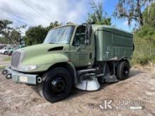 2011 International 4300 DuraStar Sweeper Runs Rough, Moves, Auxiliary Engine Removed Operational Equ