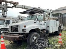 Posi Plus 800-40-025, Telescopic Non-Insulated Cable Placing Bucket Truck center mounted on 2002 GMC
