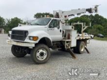 (New Tazewell, TN) Terex Commander 4042, Digger Derrick mounted behind cab on 2003 Ford F750 4x4 Fla