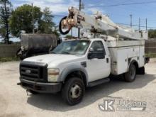 Altec AT37G, Articulating & Telescopic Bucket mounted behind cab on 2008 Ford F550 4x4 Service Truck