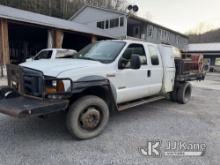 2006 Ford F550 4x4 Spray Truck Runs & Moves) (Runs Rough, Jump to Start, Engine Noise, Check Engine 