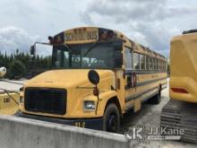 2001 Freightliner FS65 School Bus Not Running, Condition Unknown