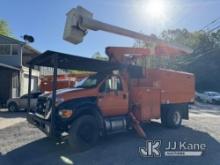 (Hanover, WV) Altec LR756, Over-Center Bucket Truck mounted behind cab on 2013 Ford F750 Chipper Dum