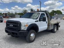 (Verona, KY) 2012 Ford F350 4x4 Flatbed Truck Runs & Moves) (Rust