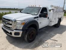 (Westlake, FL) 2016 Ford F550 URD/Flatbed Truck Runs & Moves) (FL Residents Purchasing Titled Items
