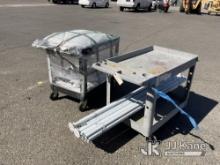 (Dixon, CA) (2) Utility Carts with Tarps & Metal Tubes NOTE: This unit is being sold AS IS/WHERE IS