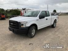 2017 Ford F150 4x4 Extended-Cab Pickup Truck Runs & Moves, Jump To Start, Check Engine Light On