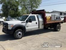 2012 Ford F550 Flatbed Truck Runs & Moves