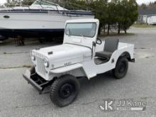 1954 Willys CJ3B 4x4 Jeep, (Not Running, Drivetrain Condition Unknown) (Odometer Replaced - Title Re